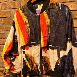 VINTAGE ‘90’s MULTICOLOR JACKET BY ONE EIGHT HUNDRED. WOMEN’S SIZE L